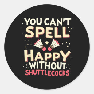 Sticker Rond Raquette de l'équipe de navette - Joueur Cour Dmin