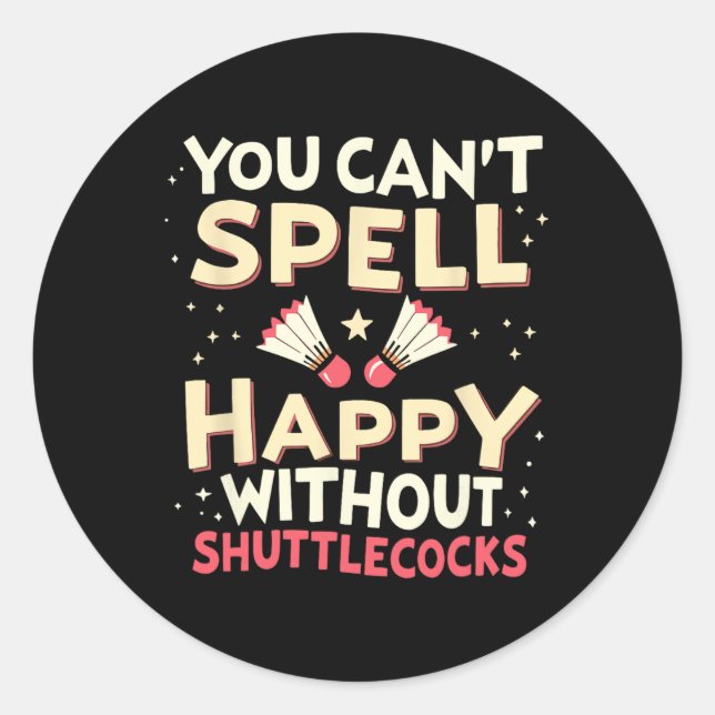 Sticker Rond Raquette de l'équipe de navette - Joueur Cour Dmin (Devant)