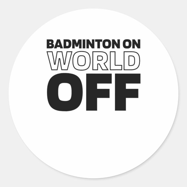 Sticker Rond Raquette De Navette - Raquette De Cour Badminton S (Devant)