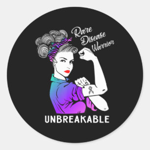 Sticker Rond Rare Disease Warrior