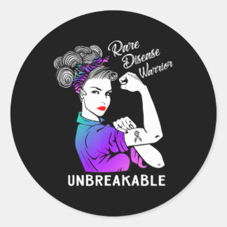 Sticker Rond Rare Disease Warrior