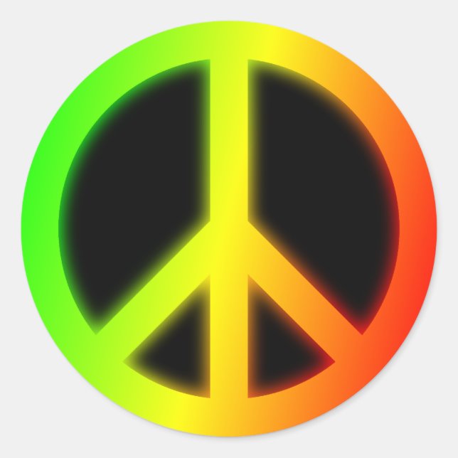Sticker Rond Rasafarian Peace (Devant)