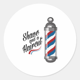 Sticker Rond Rasage et coupe de cheveux