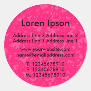 Sticker Rond Raspberry Essence Business / Profil