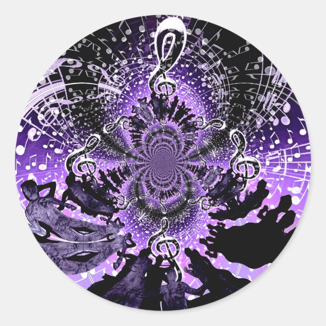 Sticker Rond Rassemblement d'amour_ (Devant)