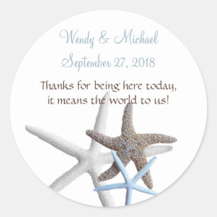 Sticker Rond Rassemblement de Starfish Rond Mariage Favoriser l