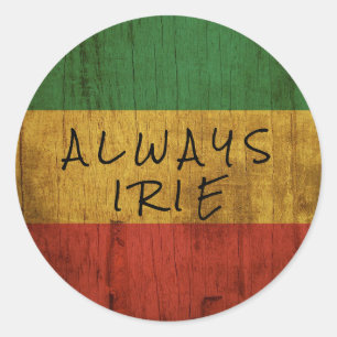 Sticker Rond Rasta Always Irie