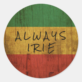 Sticker Rond Rasta Always Irie