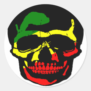 STICKER ROND RASTA LOOCKY