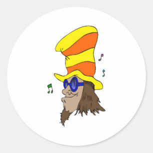 Sticker Rond Rasta Mann