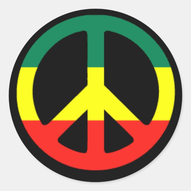 Sticker Rond rasta_paix_symbole_l (Devant)