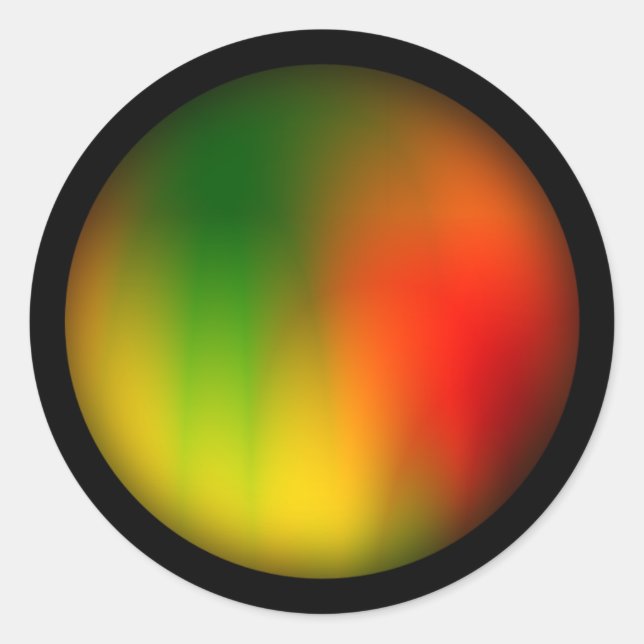 Sticker Rond Rasta Splash de couleur (Devant)