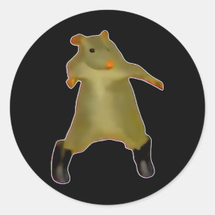 Sticker Rond Rat Dance Mème 2025 Funny Trendy #ratdance 1