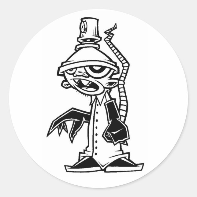 Sticker Rond rat de laboratoire (Devant)