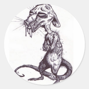 Sticker Rond rat de peste