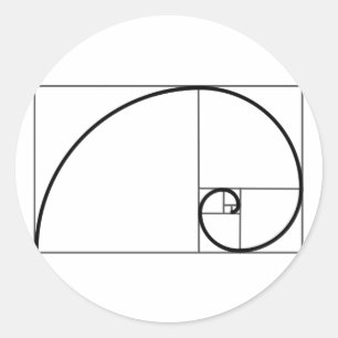 Sticker Rond Ratio Fibonacci