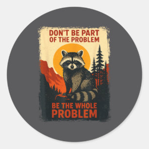 Sticker Rond Raton de la nature sarcastique faune plein air amu
