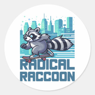 Sticker Rond Raton Radical Urbain Skateboardeur