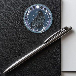 Sticker Rond Raven Moon