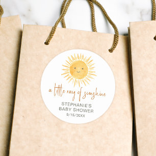 Sticker Rond Ray Of Sunshine Baby shower