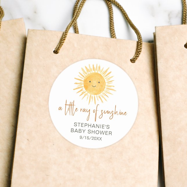 Sticker Rond Ray Of Sunshine Baby shower (Créateur téléchargé)