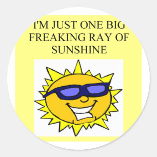Sticker Rond rayon de soleil effrayant