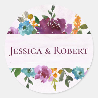 Sticker Rond Rayonnement | Mariage floral personnalisé