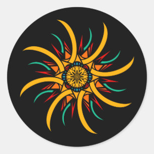 Sticker Rond rayons solaires
