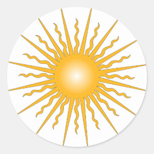 Sticker Rond Rayons Sun Burst