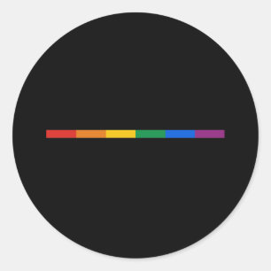 Sticker Rond Rayure de gay pride