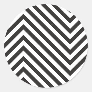Sticker Rond Rayure Noir Blanc Or Minimaliste Moderne Propre