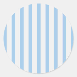 Sticker Rond Rayures BabyBlue et blanc