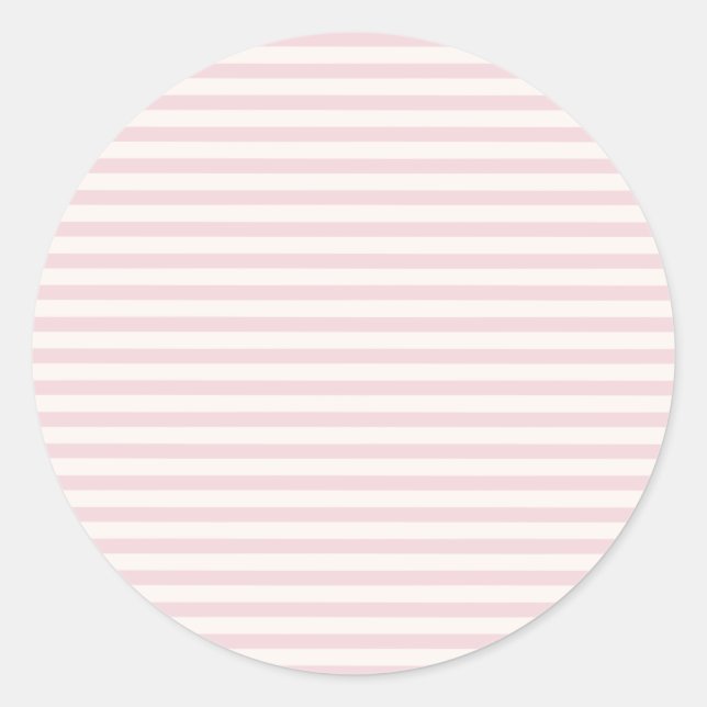 Sticker Rond Rayures de printemps | Douce rose ll (Devant)