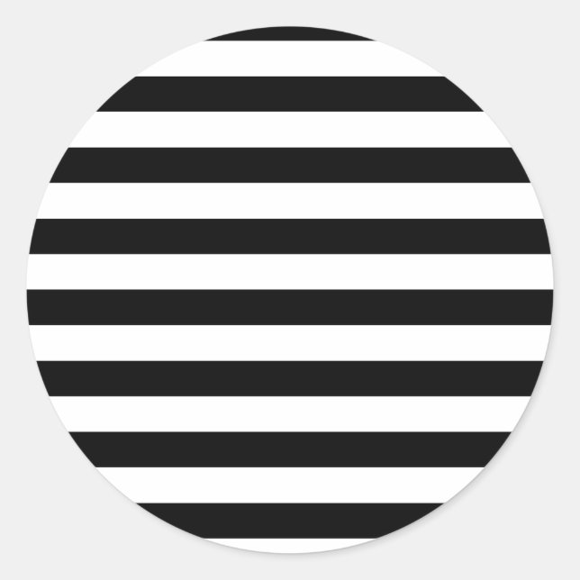 Sticker Rond Rayures noires (Devant)