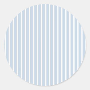 Sticker Rond Rayures raffinées de début d'automne   Bleu poussi