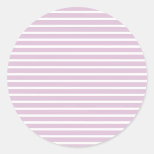 Sticker Rond Rayures raffinées de début d'automne   Lilas chaud