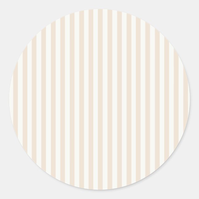 Sticker Rond Rayures Simples - Lin Souple (Devant)
