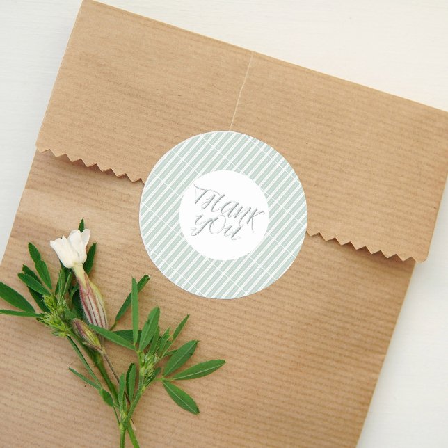 Sticker Rond Rayures vertes uniques (Créateur téléchargé)