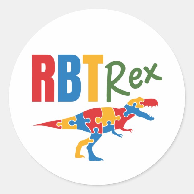 Sticker Rond RBT Rex Technicien de comportement enregistré ABA (Devant)