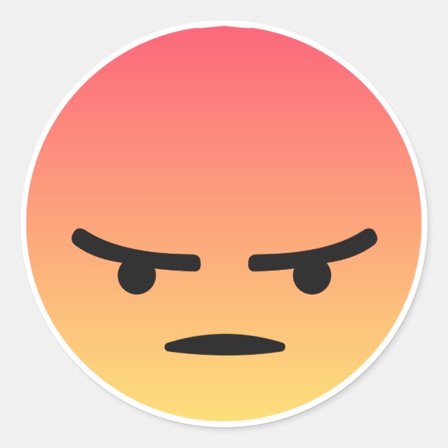 Sticker Rond Réaction Grr (Devant)