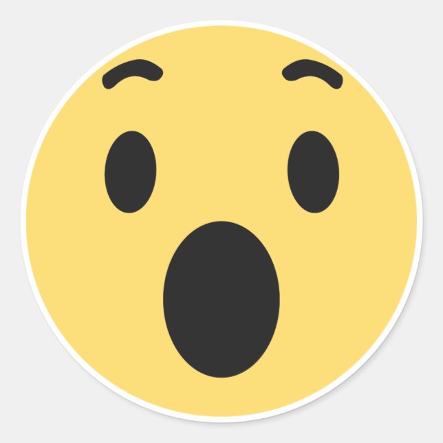 Sticker Rond Réaction Uau (Devant)