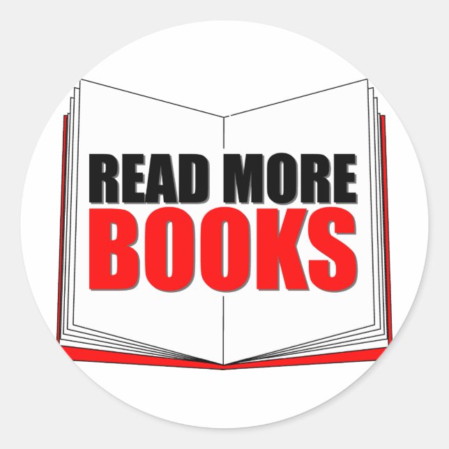 Sticker Rond Read More Books (Devant)