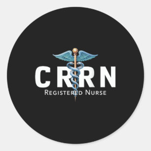 Sticker Rond Réadaptation certifiée Crrn Infirmière autorisée H