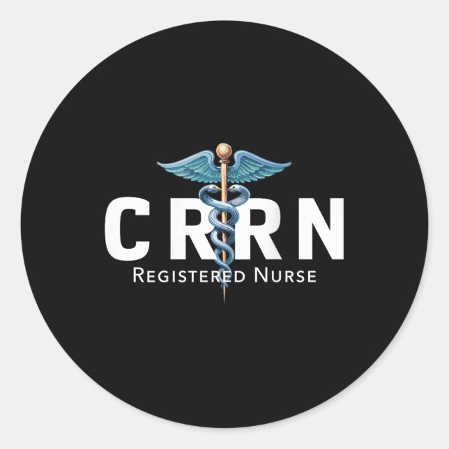 Sticker Rond Réadaptation certifiée Crrn Infirmière autorisée H (Devant)