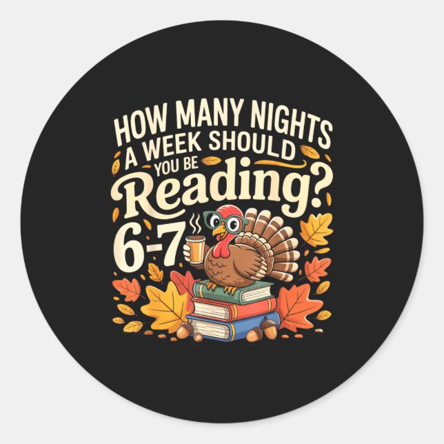 Sticker Rond Reading 67 Meme Englieacher Funny 67 Turkey  (Devant)