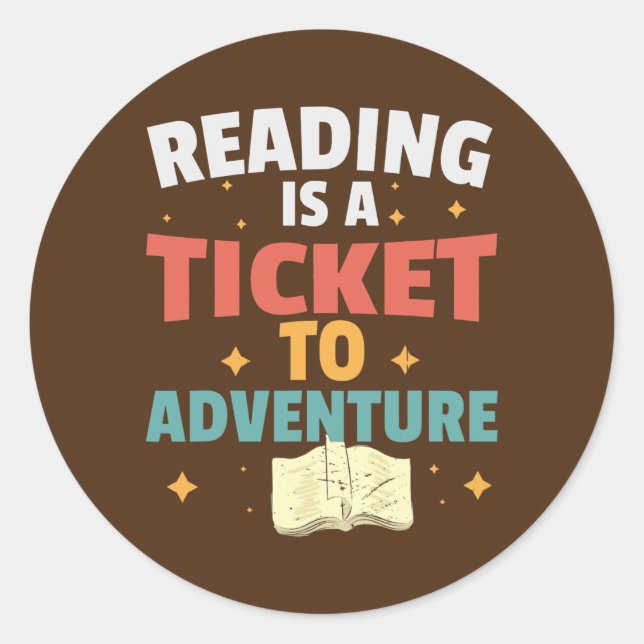 Sticker Rond Reading Adventure Library Student Teacher Book (Devant)