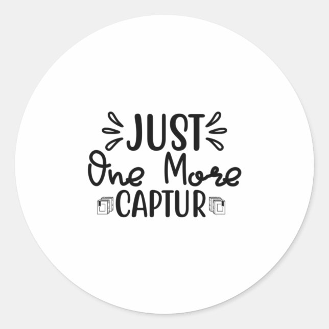 Sticker Rond Reading Art Just One More Captur (Devant)