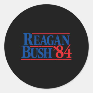 Sticker Rond Reagan Bush 84 Républicain