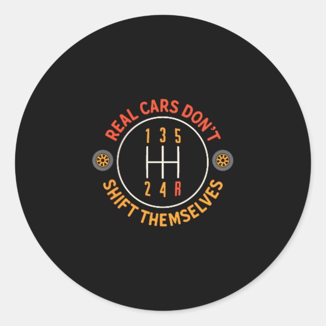 Sticker Rond Real Don't Shift Themselves 5-speed Transmission F (Devant)