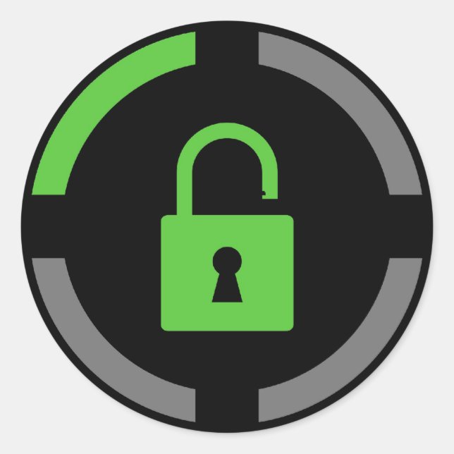 Sticker Rond Réalisation déverrouillée (Devant)